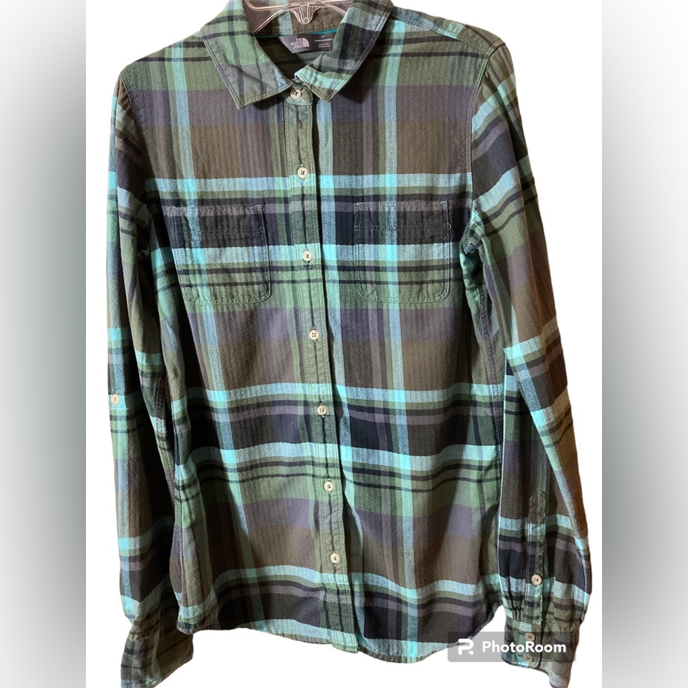 The North Face Plaid Flannel Shirt Size Small